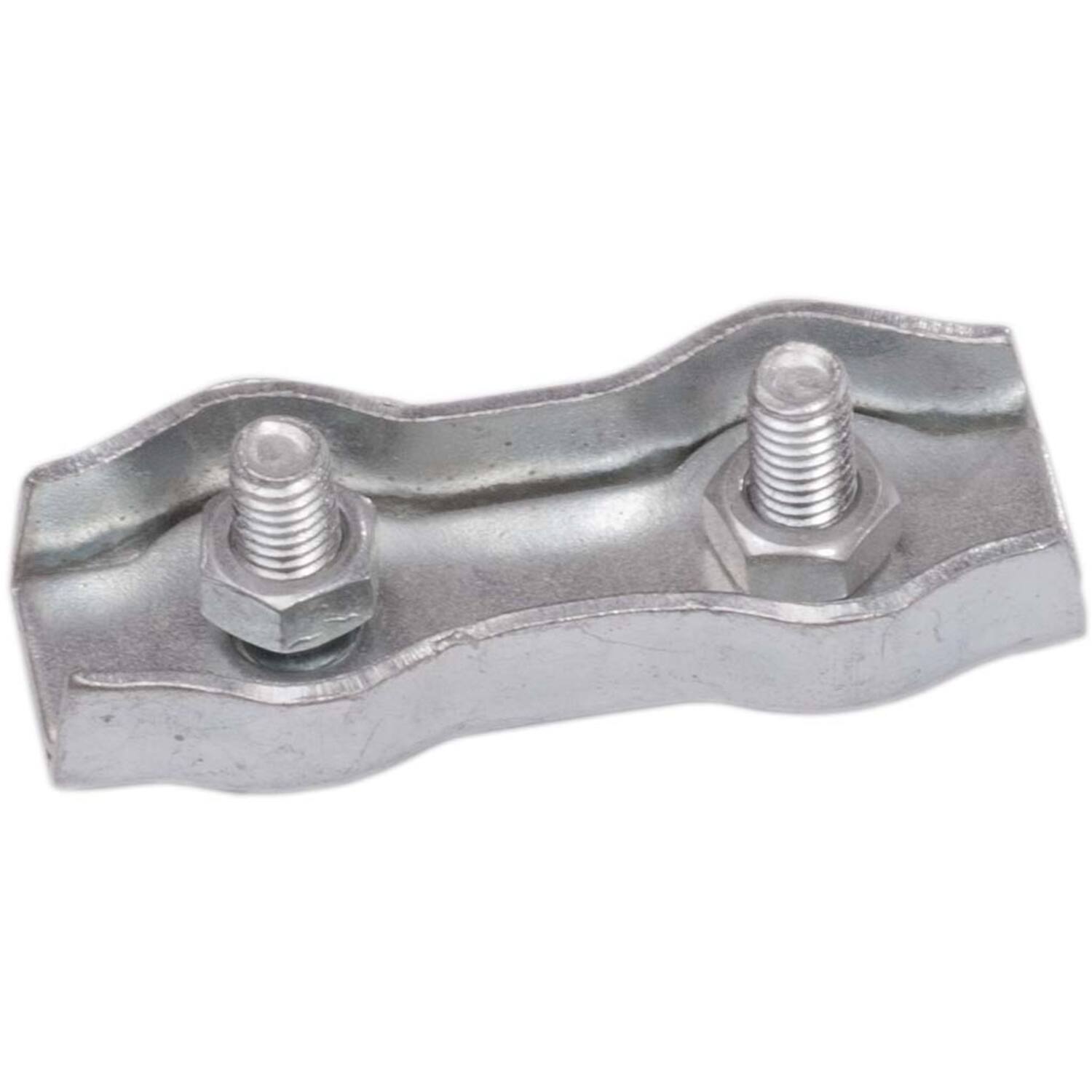 Staaldraadklem rvs plat dubbel 6mm
