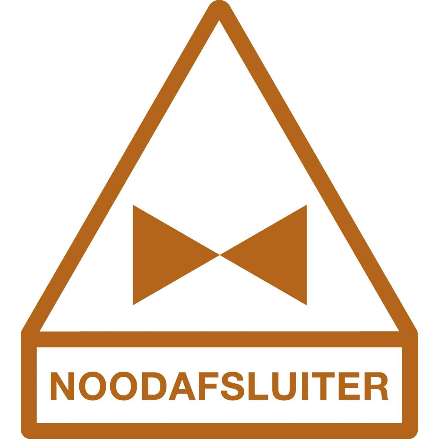 Sticker noodafsluiter