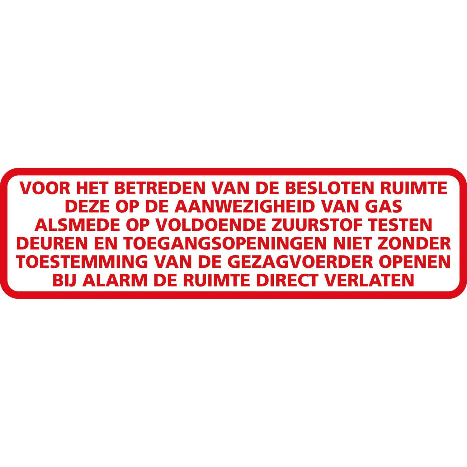 Sticker betreden besloten ruimten
