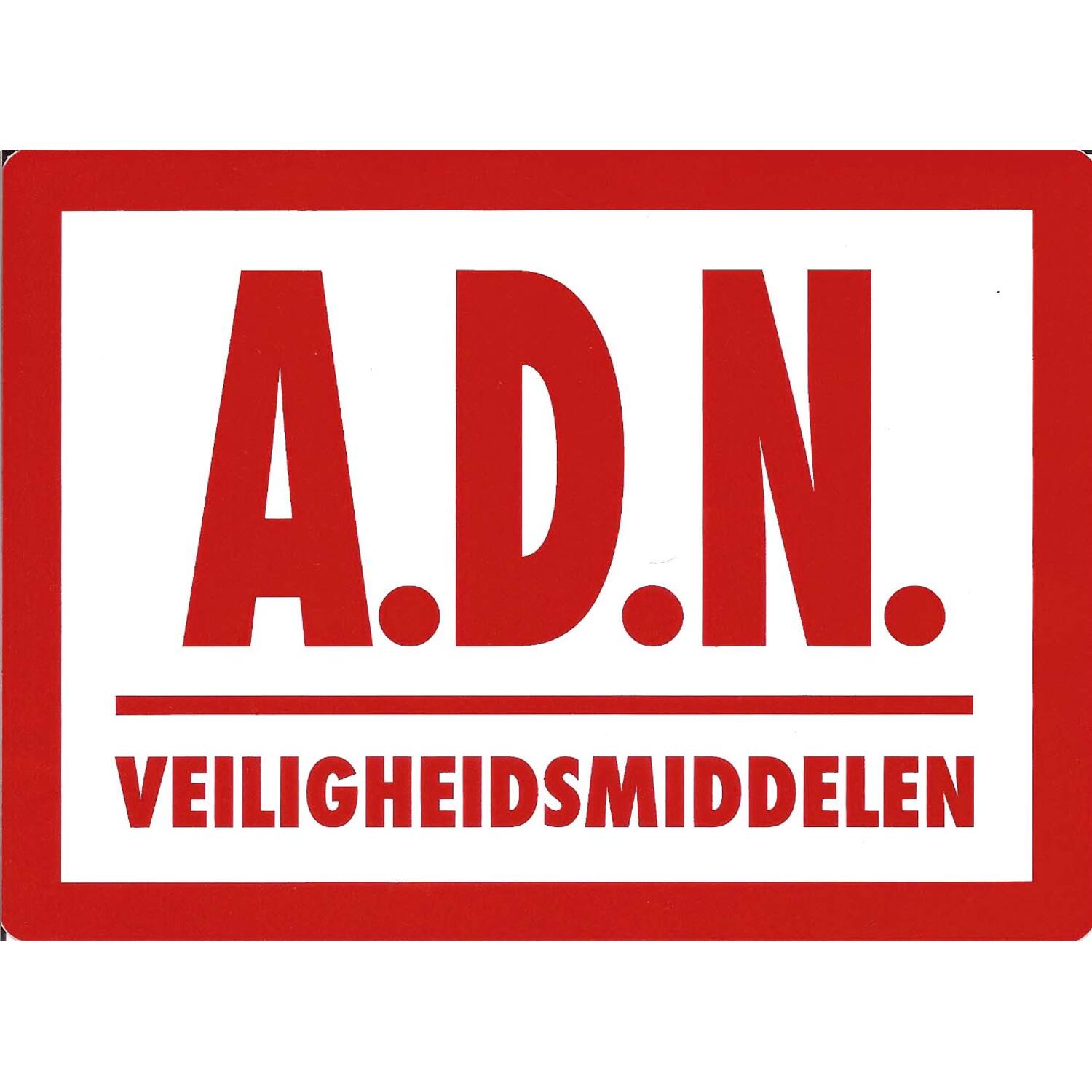 Sticker A.D.N. veiligheidsmiddelen