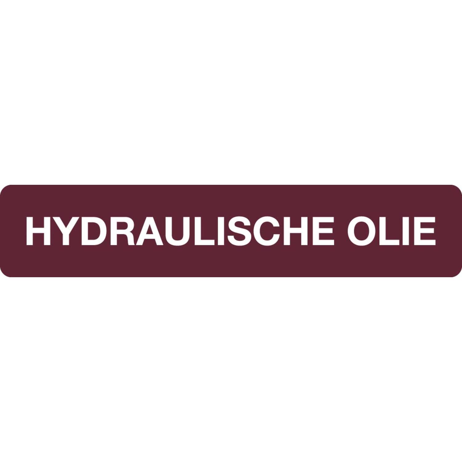 Sticker hydraulische olie