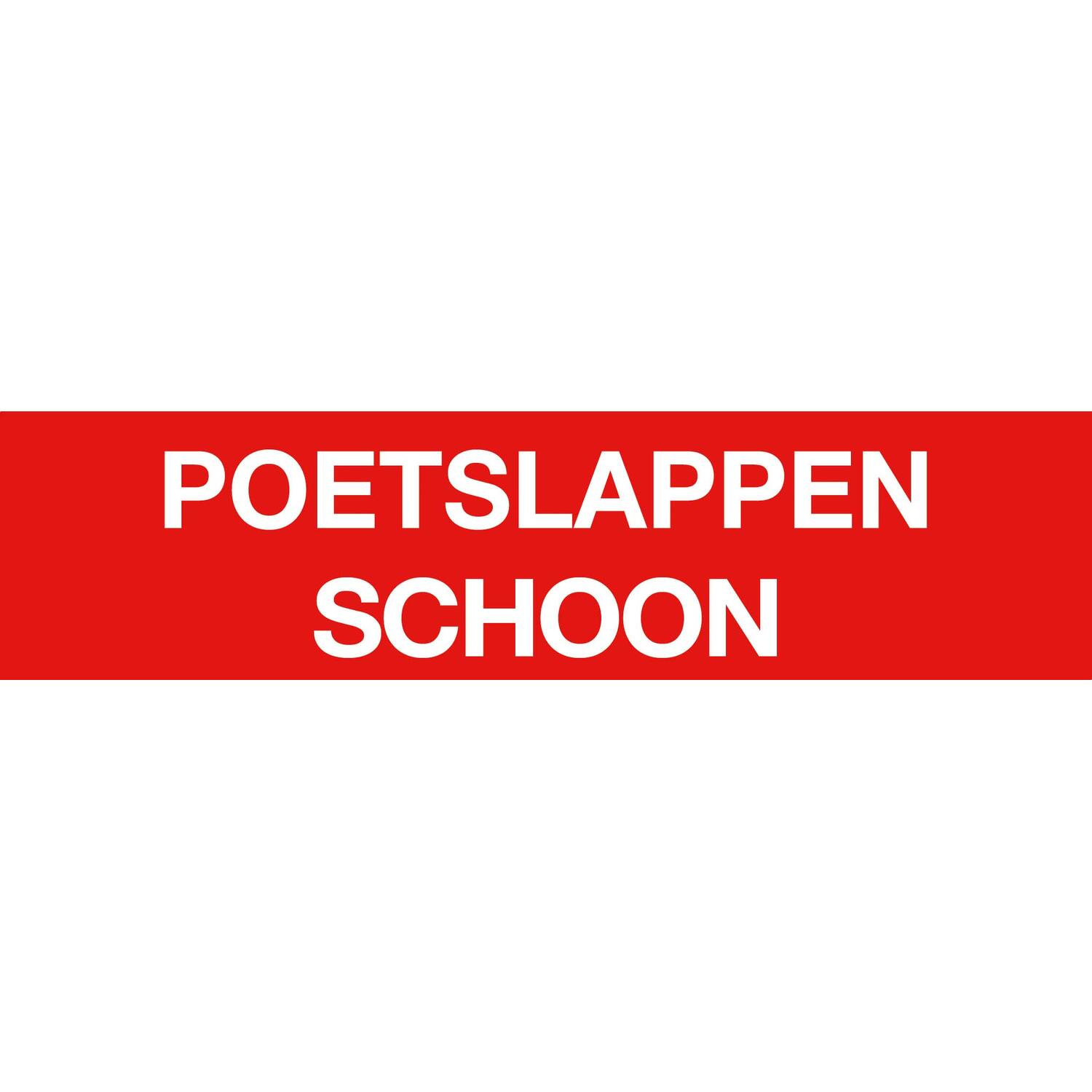 Sticker poetslap schoon