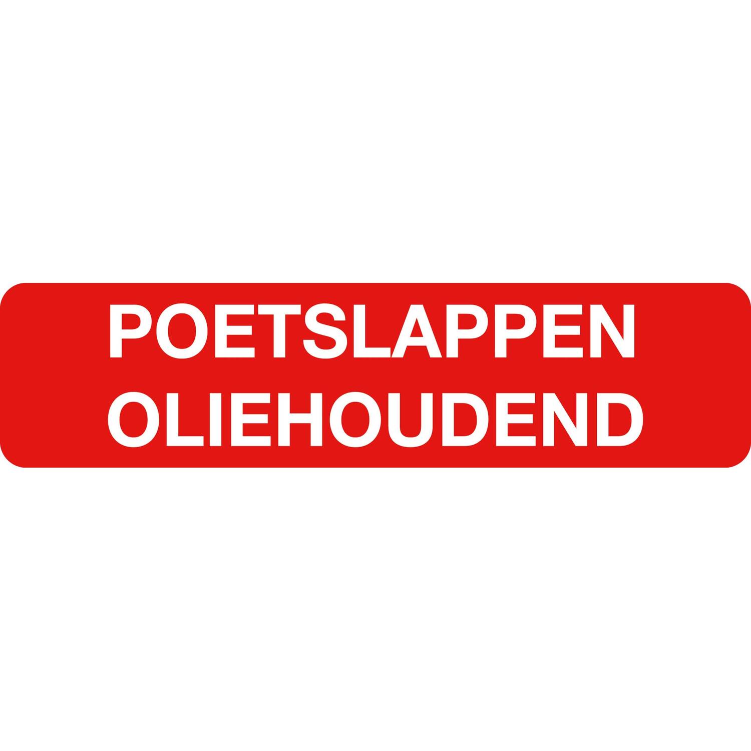 Sticker poetslap oliehoudend