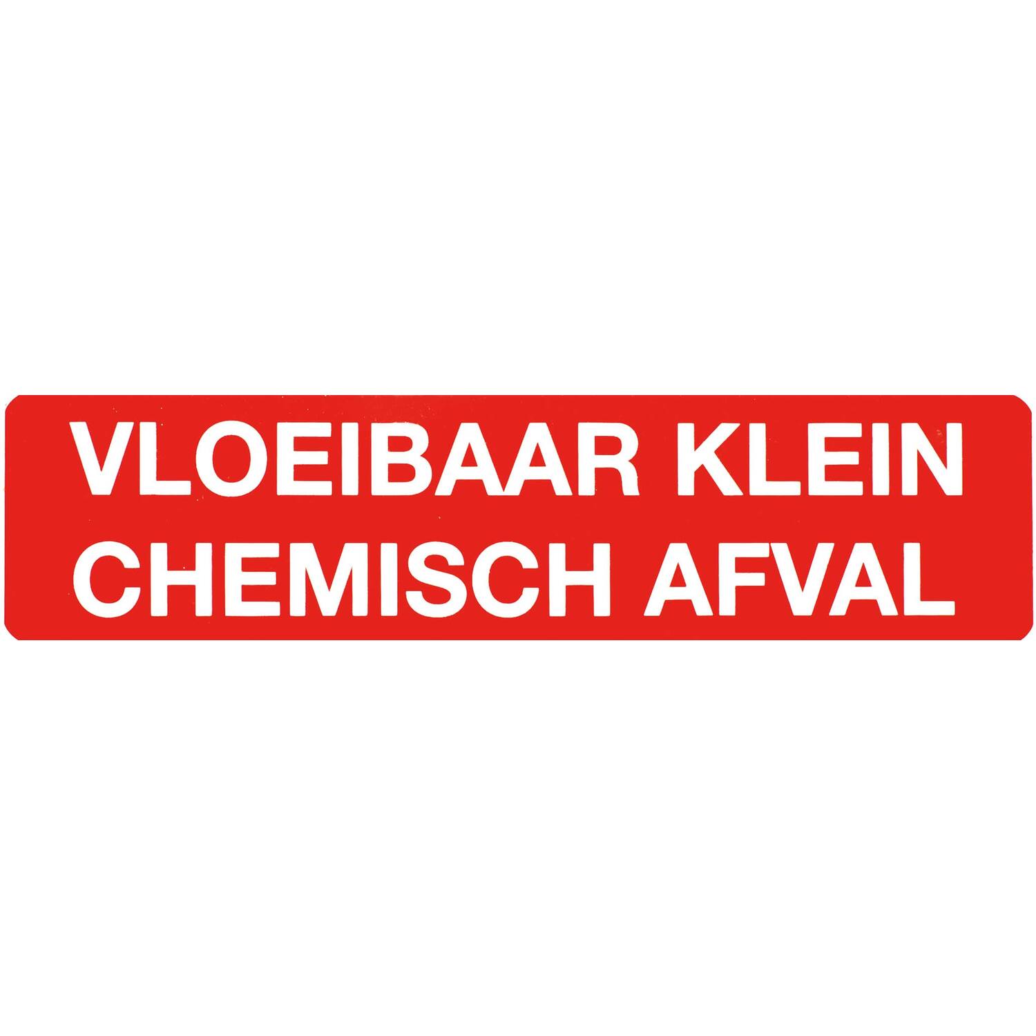 Sticker vloeibaar chemisch afval