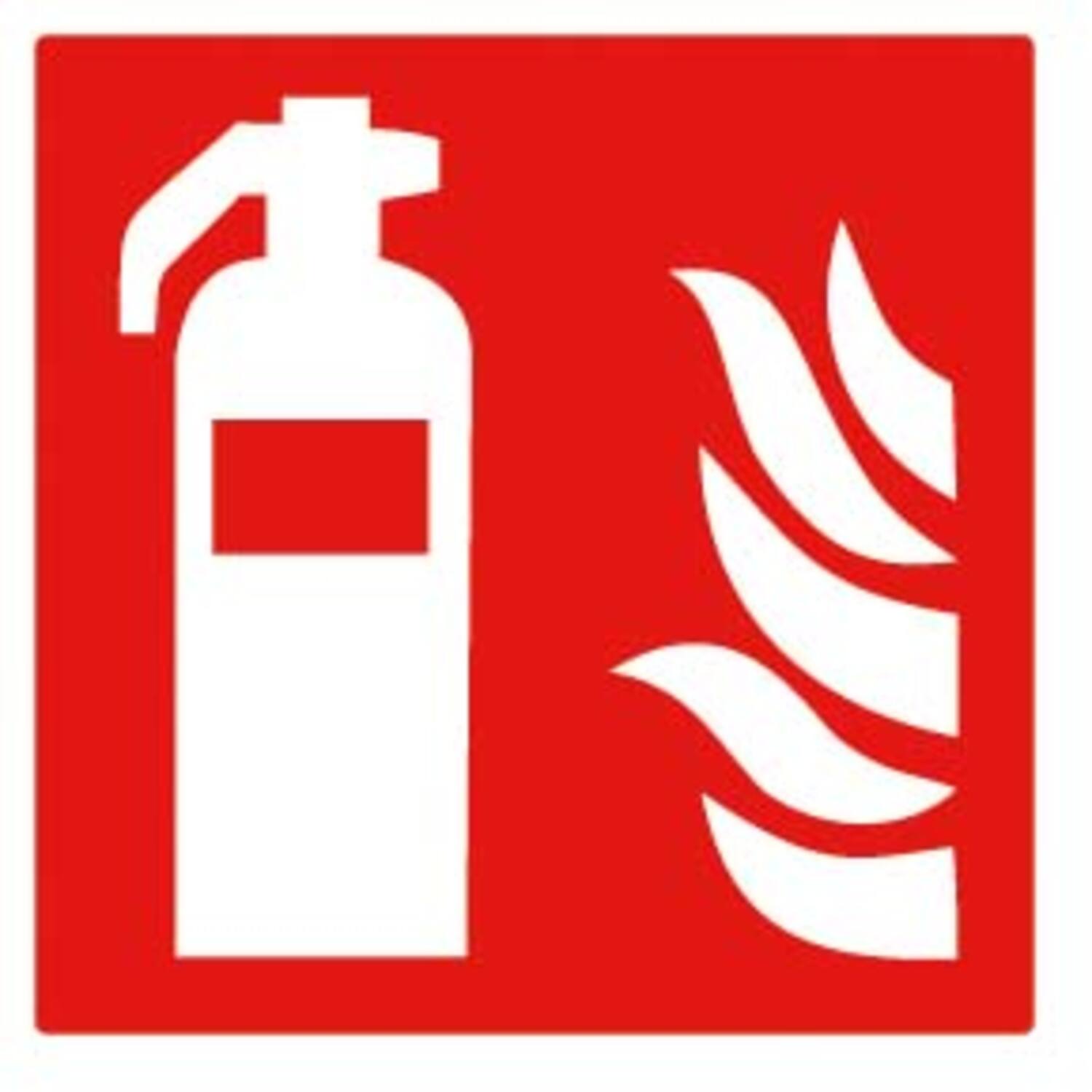 Sticker brandblusser + vlam 10