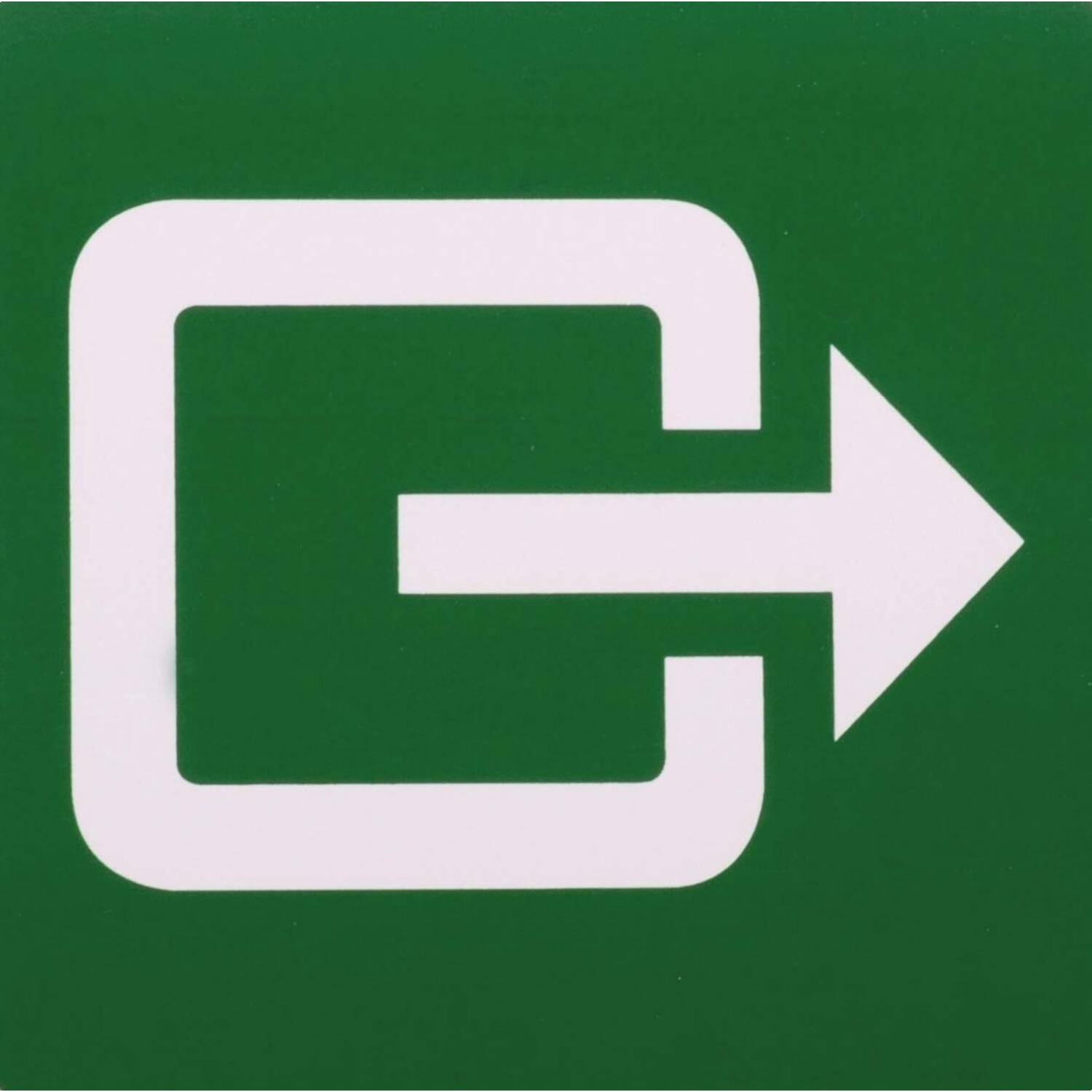 Sticker pictogram uitgang 10x10cm