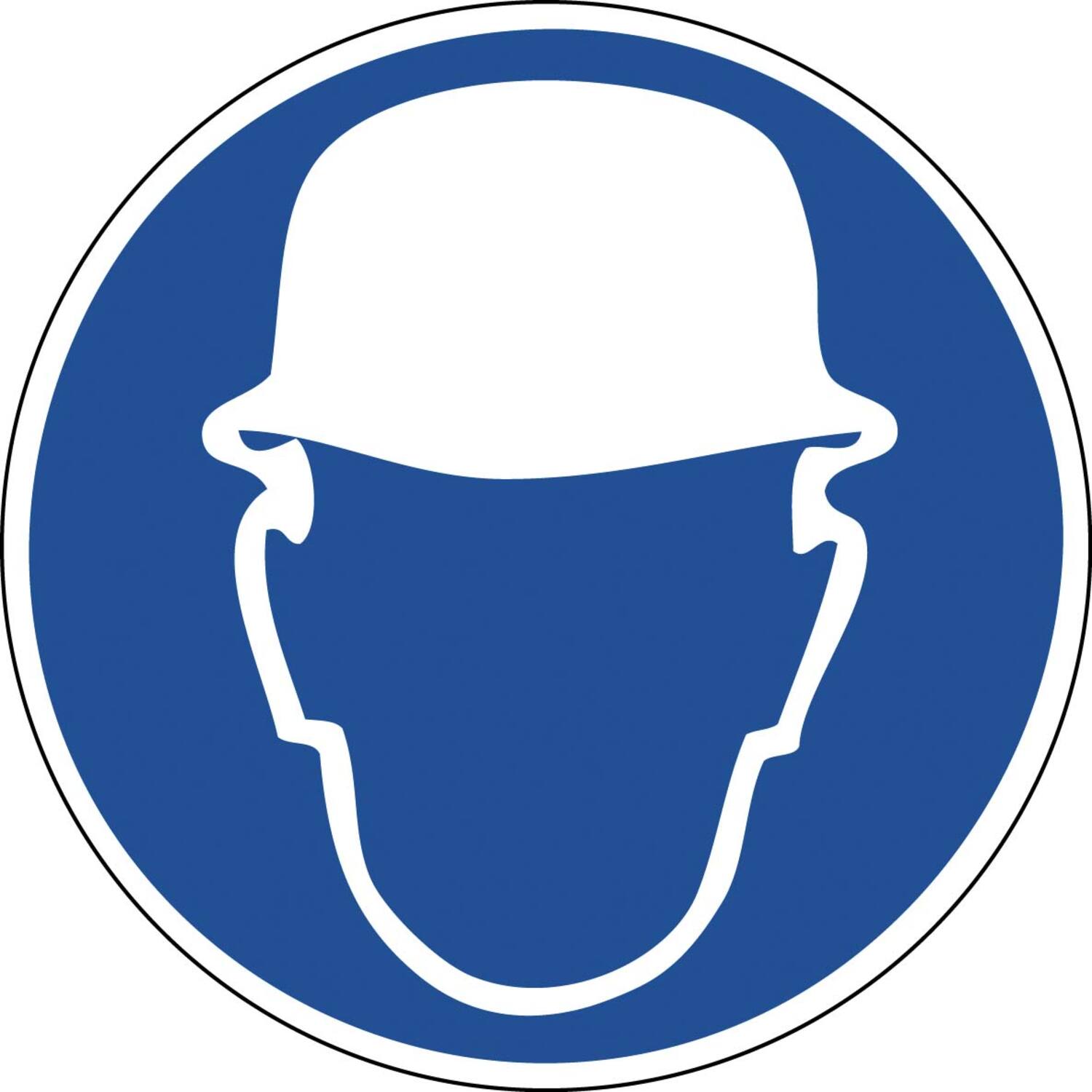 Sticker helm dragen verplicht 10cm