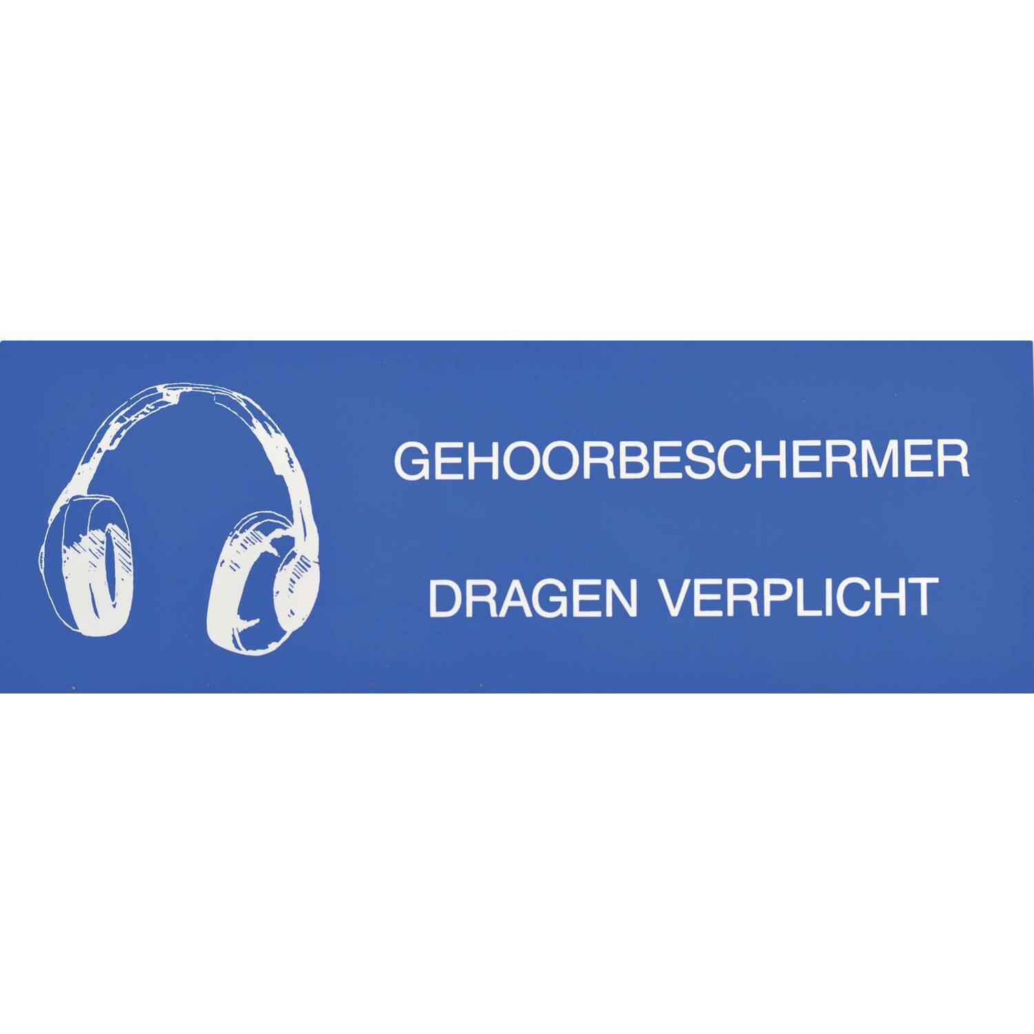 Sticker gehoorbescherming verplicht