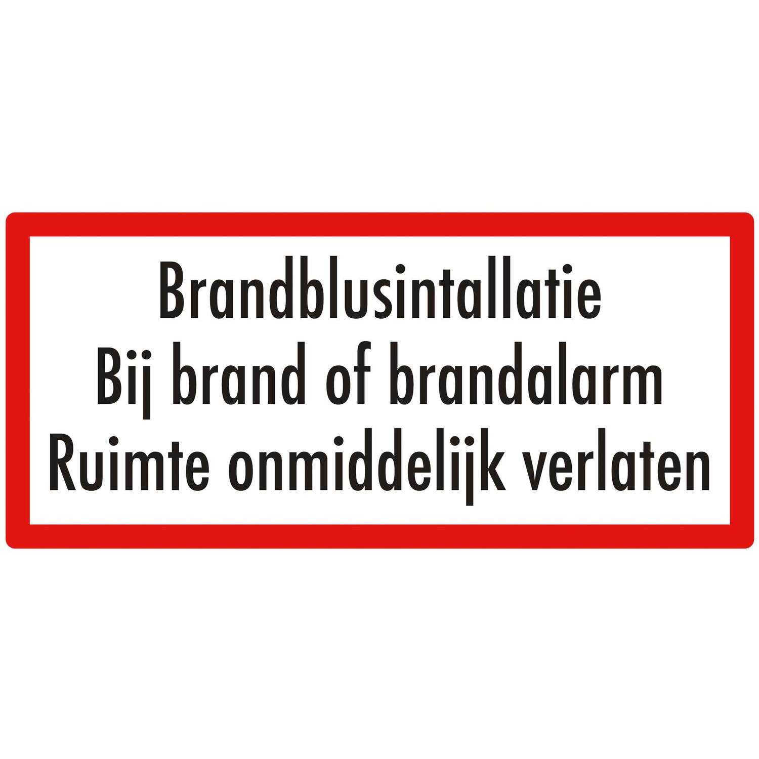 Sticker brandblusinst...verlaten 12x25