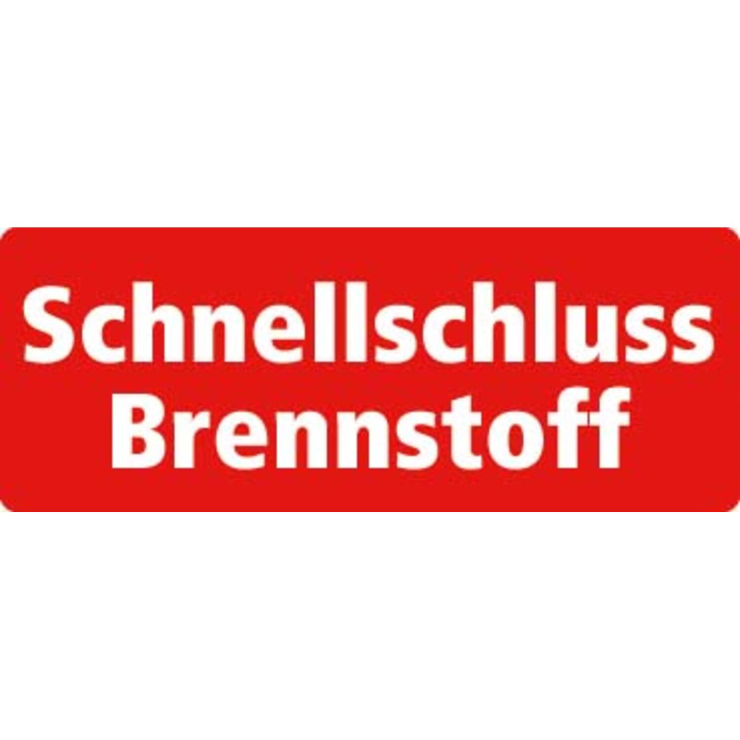 Sticker schnellschluss Brennstoff 13x5cm