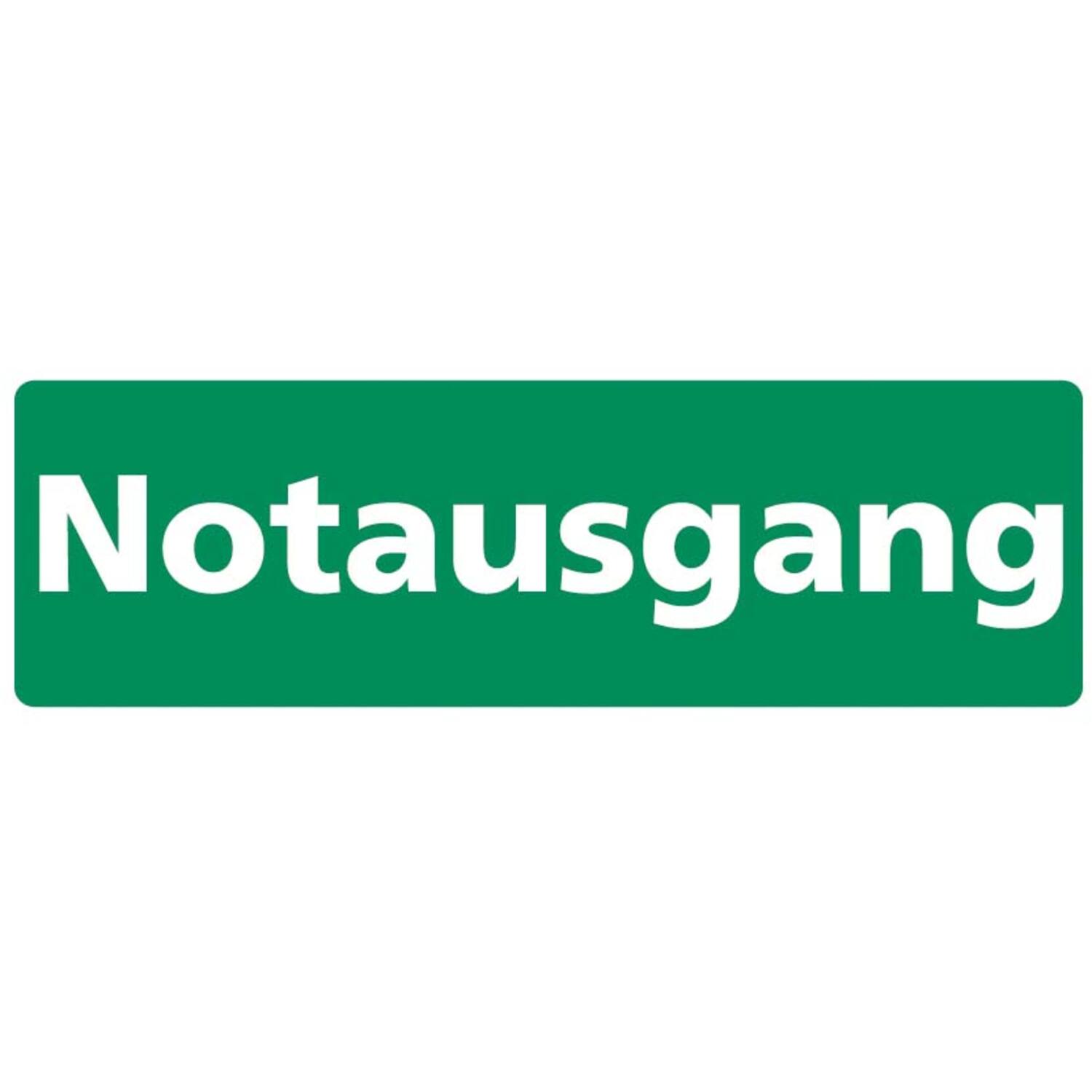 Sticker Notausgang 30x10cm