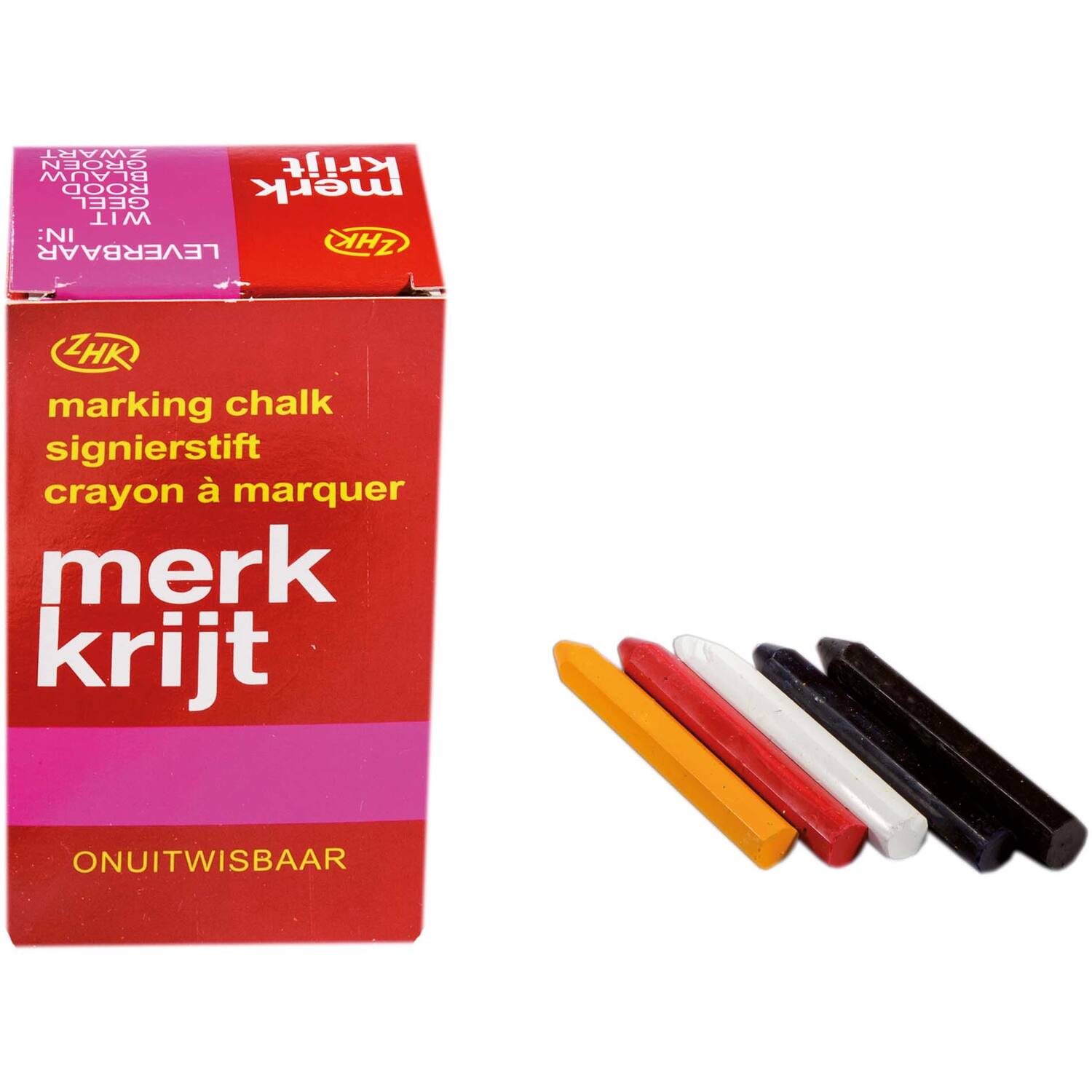 Merkkrijt onuitwisbaar rood