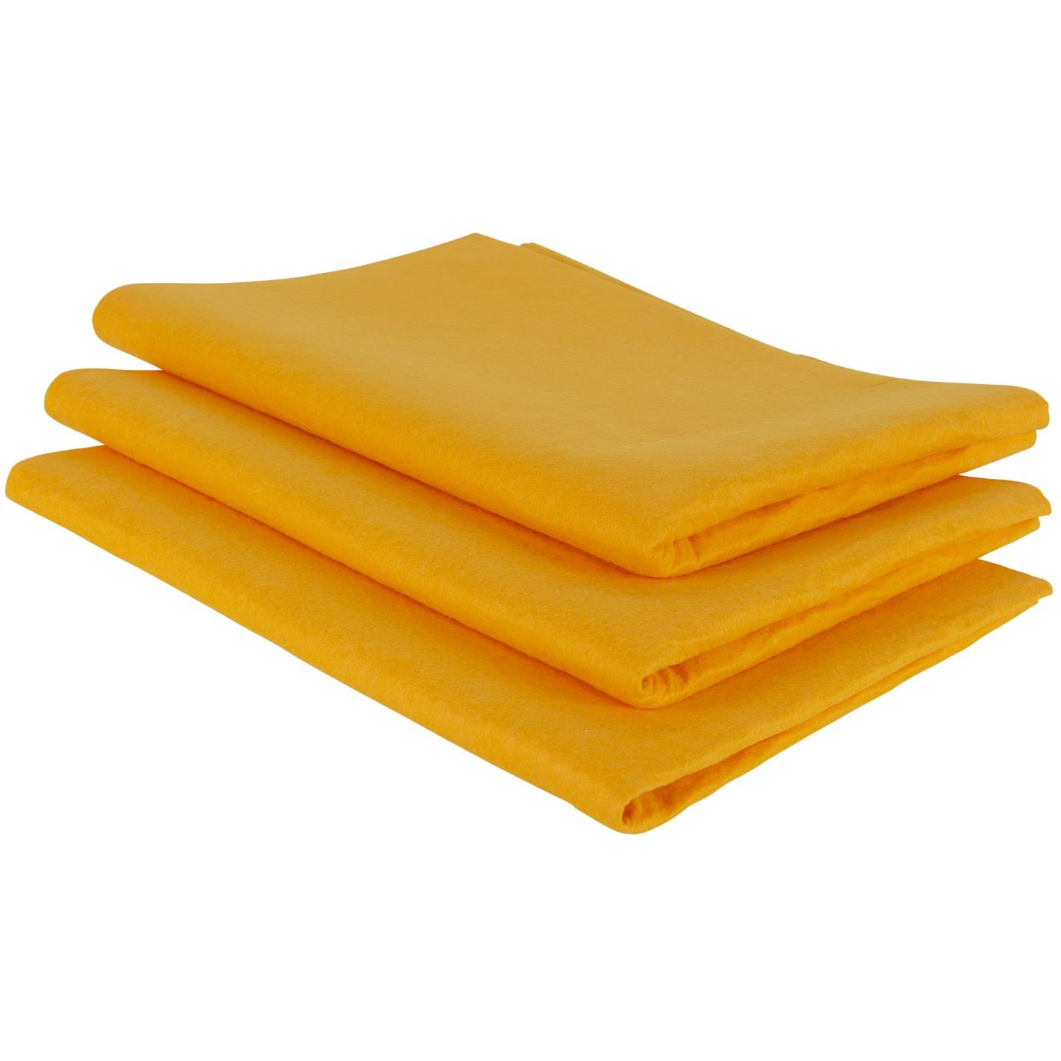 Vloerdoek viscose oranje 50x70 cm 3 st.
