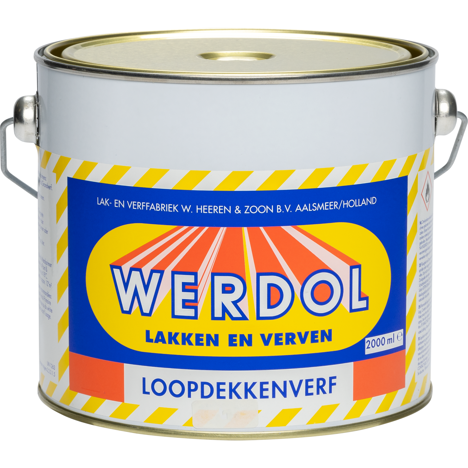 Werdol Loopdekkenverf zwart 2ltr