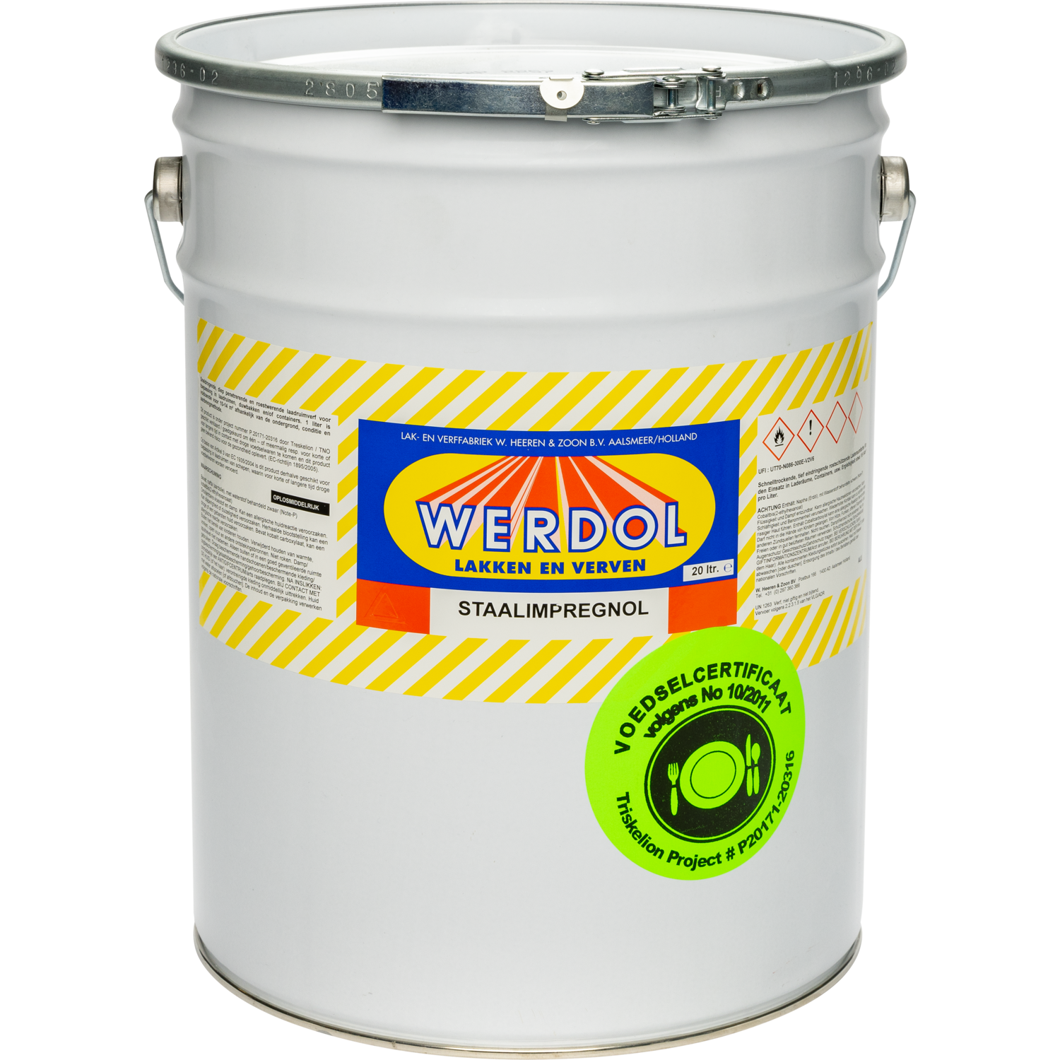 Werdol Staalimpregnol FC grijs met voedselcertificaat 20ltr