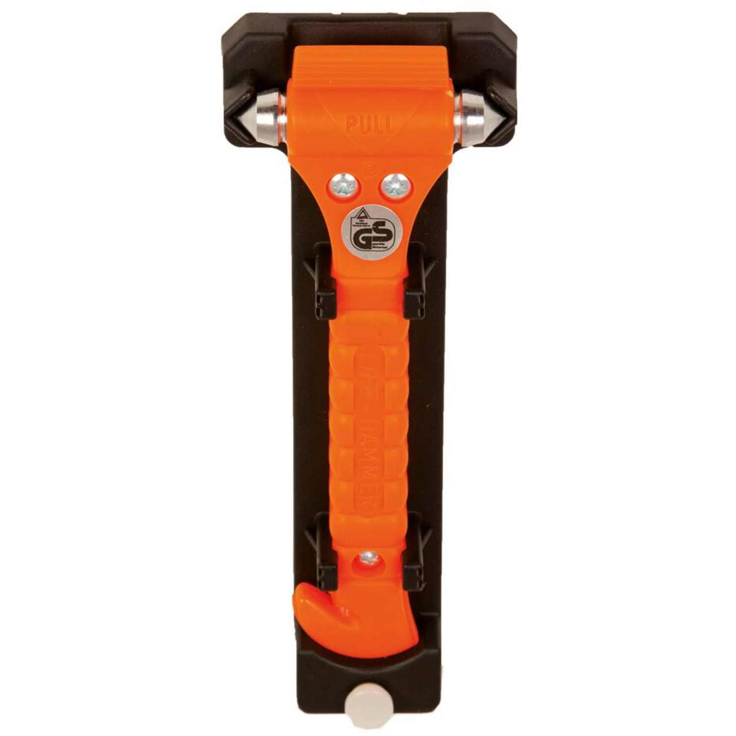 Lifehammer oranje + wandbeugel