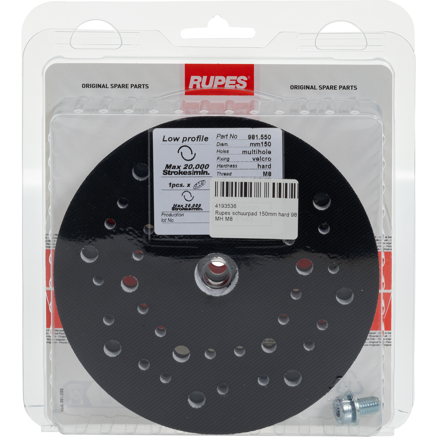 Rupes schuurpad 150mm M8