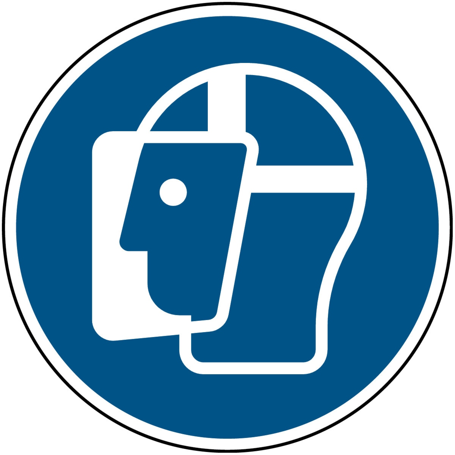 Sticker gelaatsscherm dragen verplicht 10cm