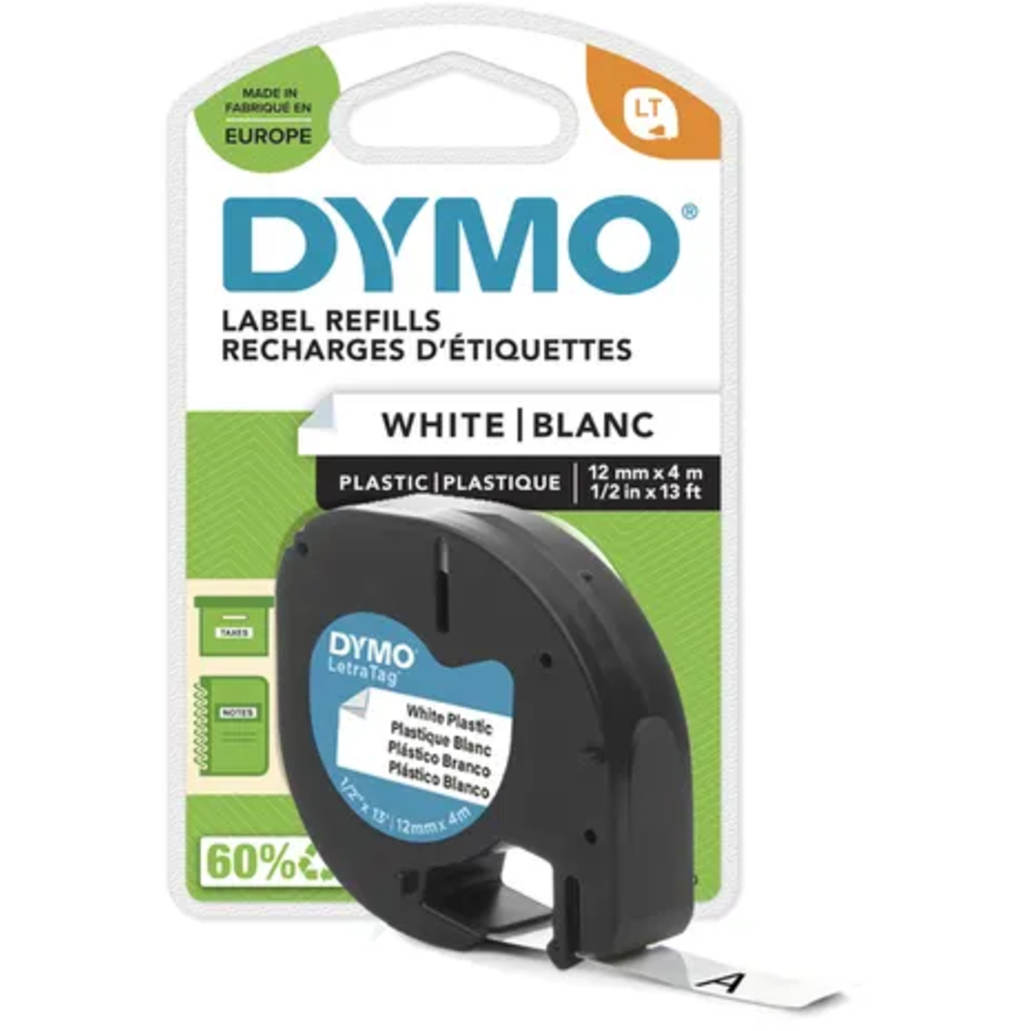 Kantoor Dymo tape  91221 12mm x 4m