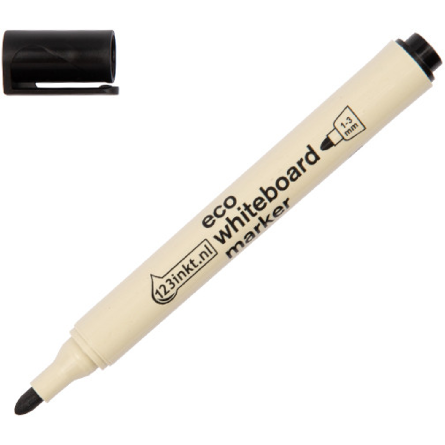 Kantoor Whiteboardmarker zwart rond 1-3mm