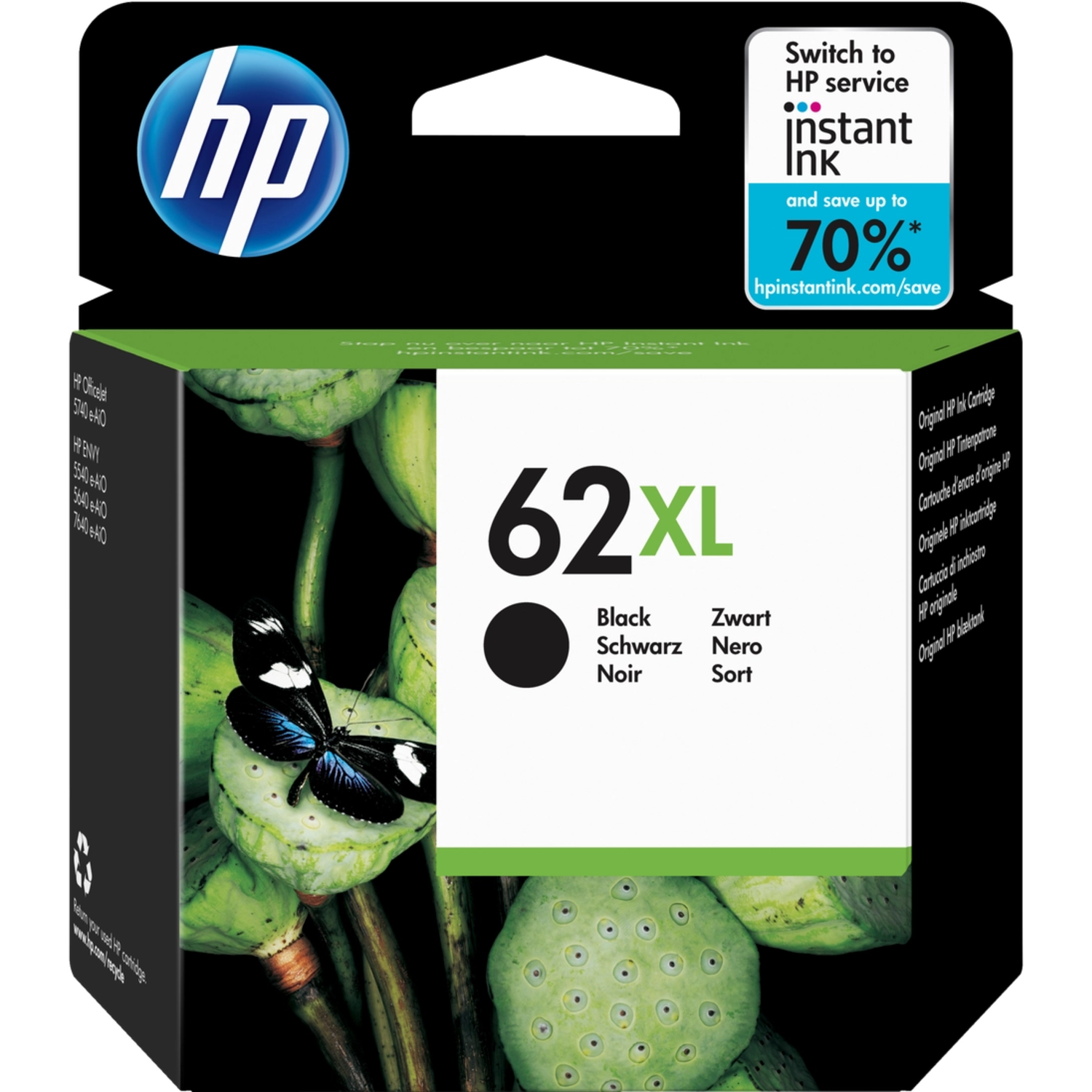 Inktcartridge HP 62XL (C2P05AE) zwart