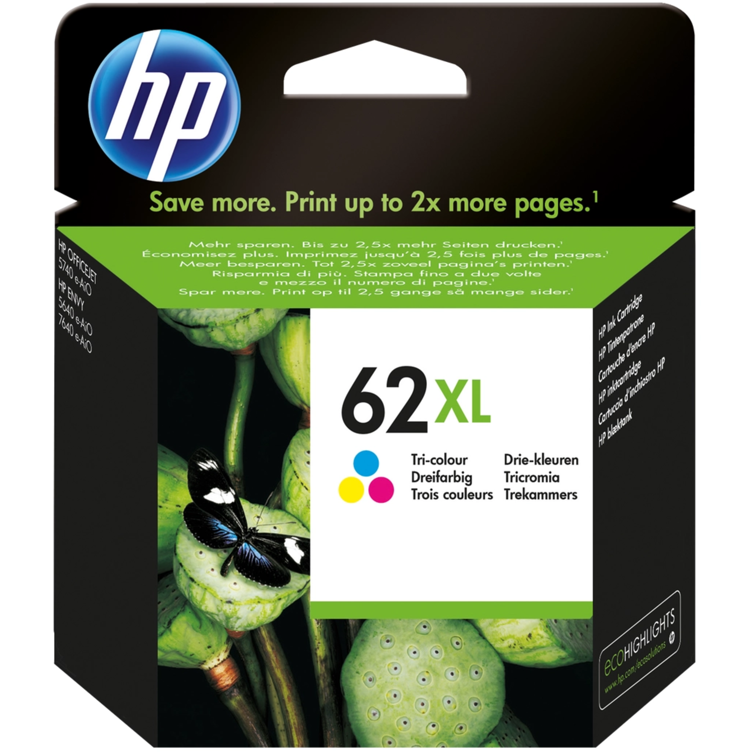 Inktcartridge HP 62XL (C2P05AE) zwart