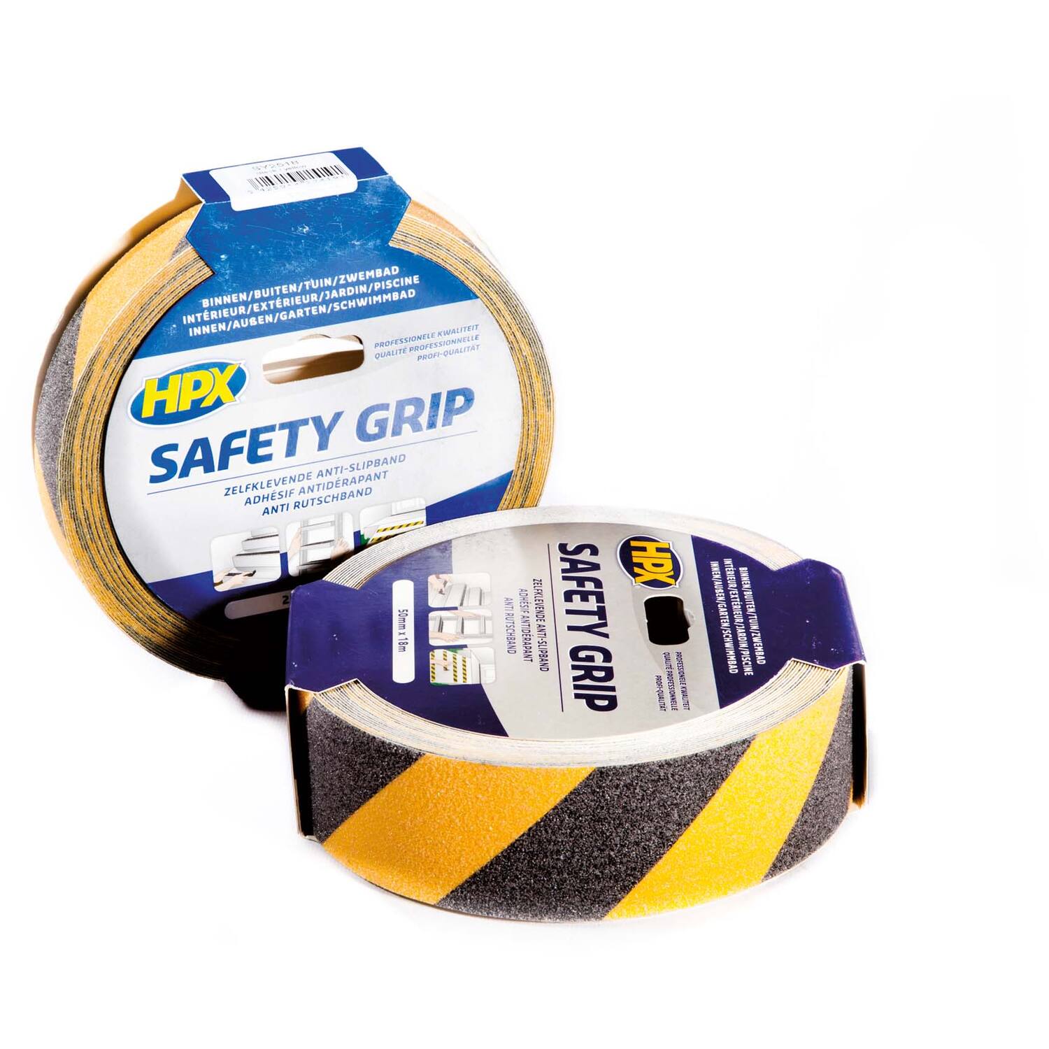 Rol Antisliptape zwart/geel 25mm x 18 mtr