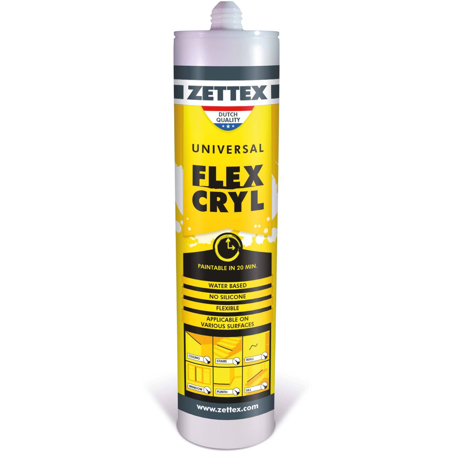 Zettex flexcryl uni 310ml wit