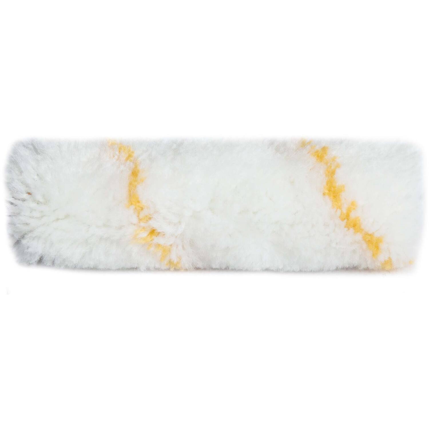 Verfrol Perlon wit/geel 10cm. per 10st.