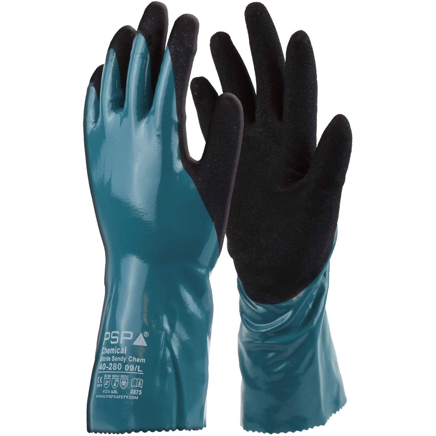Handschoen chemie nitril groen 40-280 M08