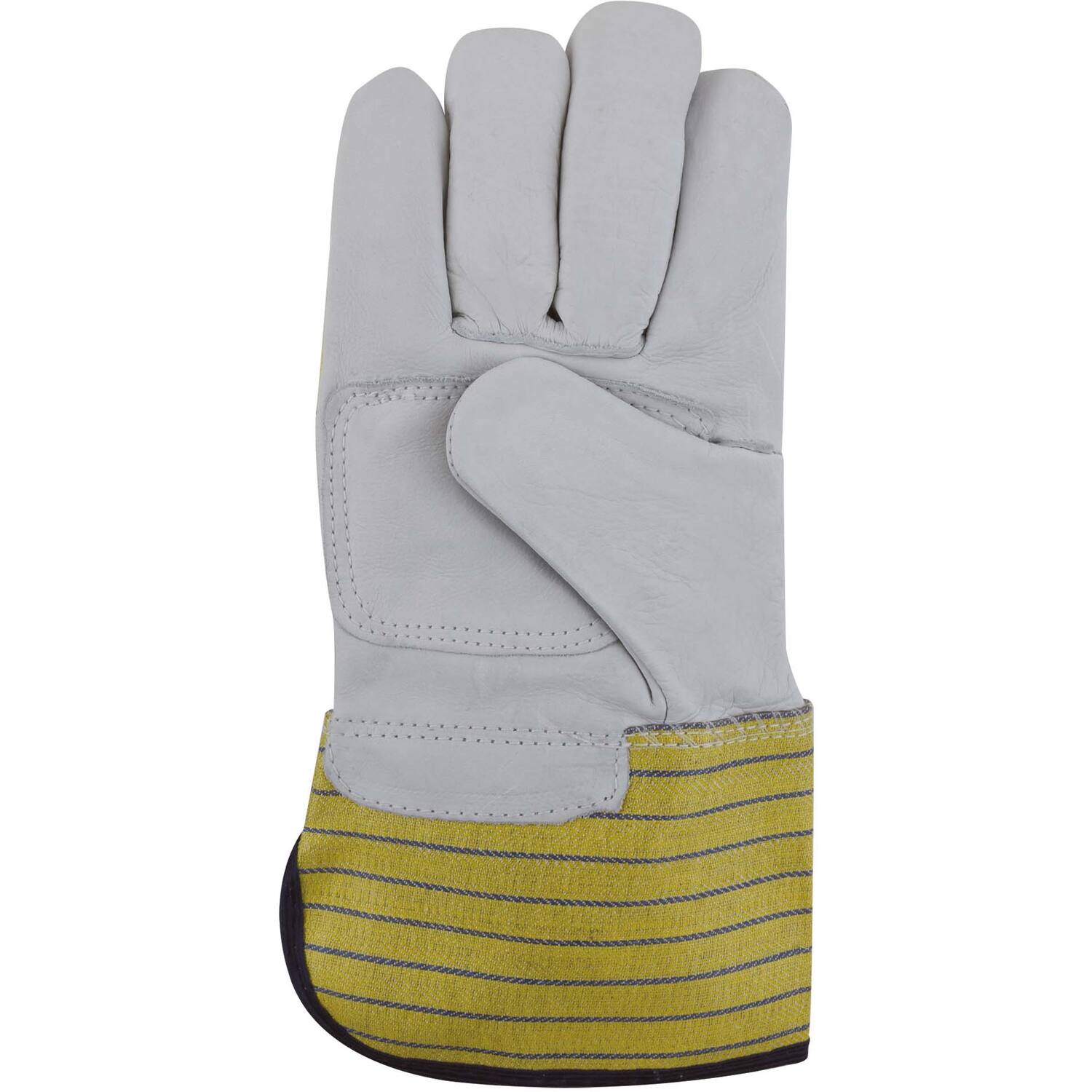 Handschoen palmversteviging leder geel type 34-101 mt10