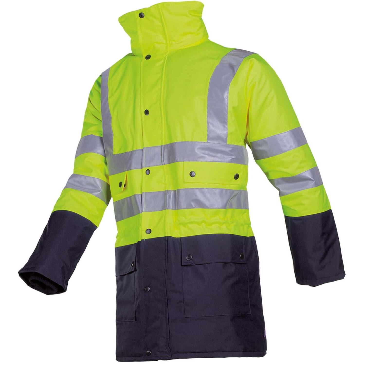 Winter regenparka stormflash geel/blauw mt S