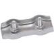 Staaldraadklem rvs plat dubbel 6mm
