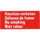 Sticker niet roken 4 talen