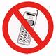 Sticker gebruik van telefoon verboden 20cm