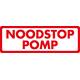 Sticker noodstop pomp 15 x 5cm