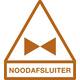 Sticker noodafsluiter