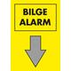 Bordje bilge alarm 100x150mm