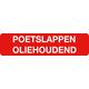 Sticker poetslap oliehoudend