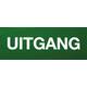 Sticker tekst uitgang 12x30cm