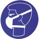 Sticker mond/neusmasker verplicht 10cm