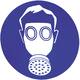 Sticker adembescherming verplicht 10cm