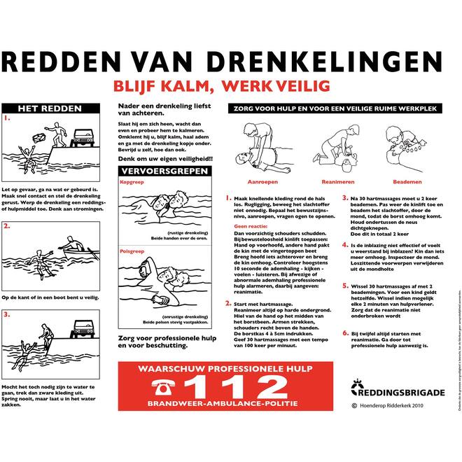 Plaat redden drenkelingen