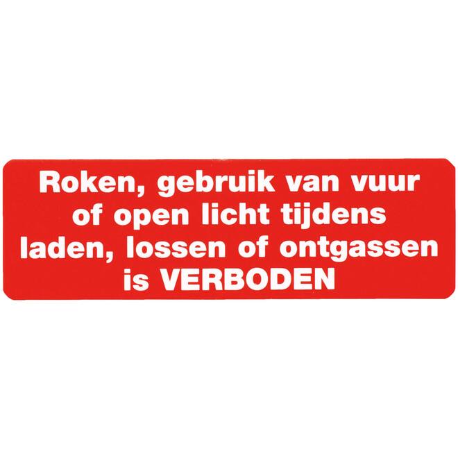 Sticker roken, gebruik van vuur