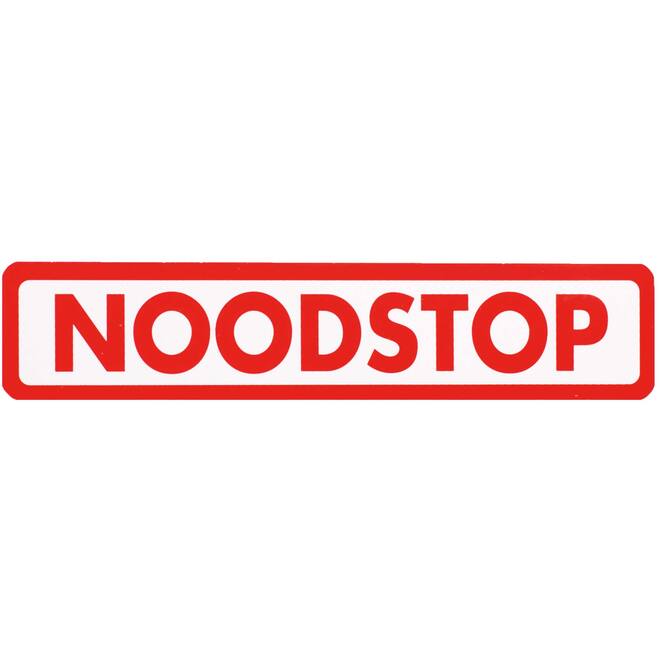 Sticker noodstop 15x3cm