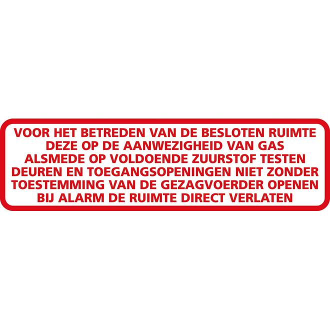 Sticker betreden besloten ruimten