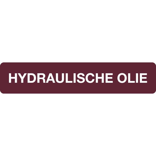 Sticker hydraulische olie