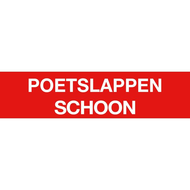 Sticker poetslap schoon