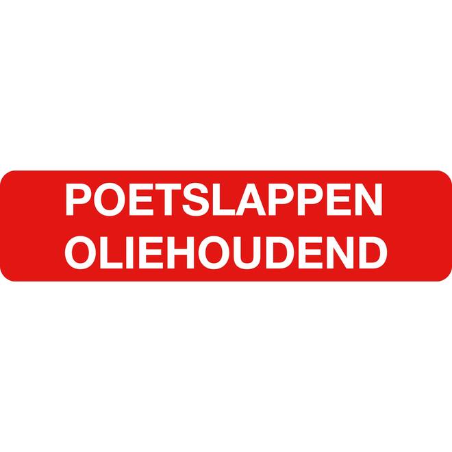 Sticker poetslap oliehoudend