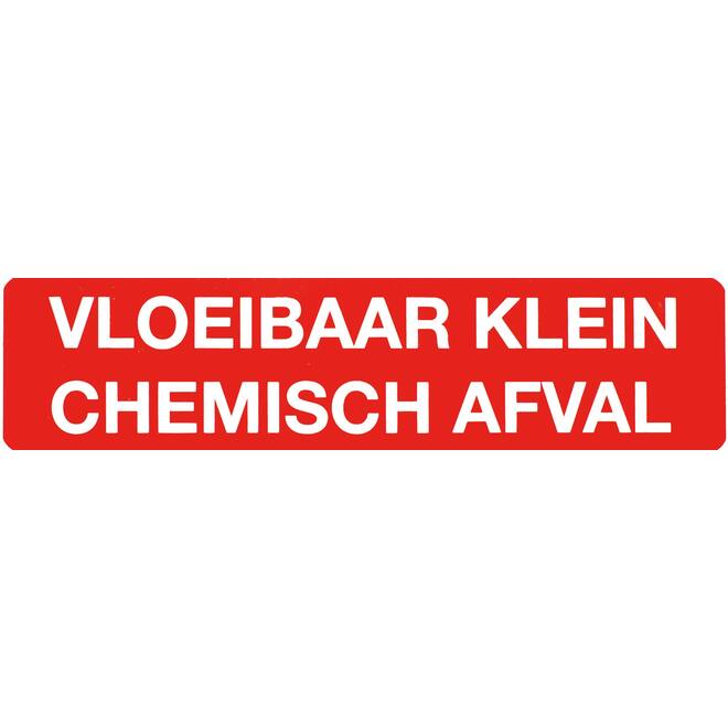 Sticker vloeibaar chemisch afval
